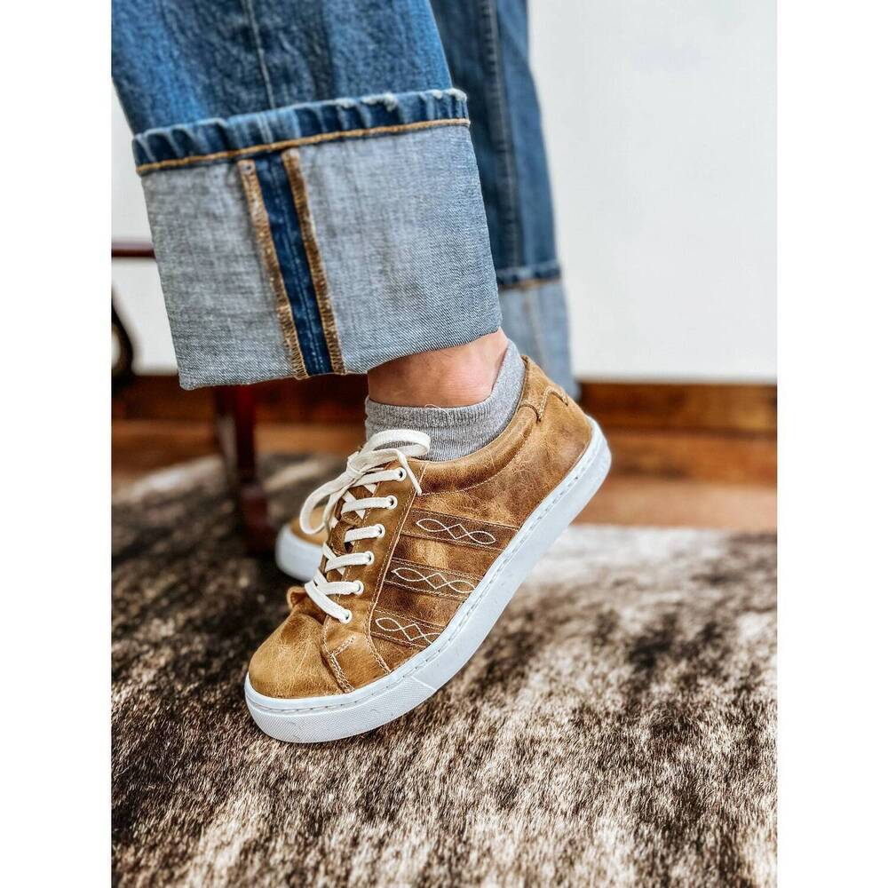 NEW AGAVE SKY women's the sheridan tennis shoes in whiskey